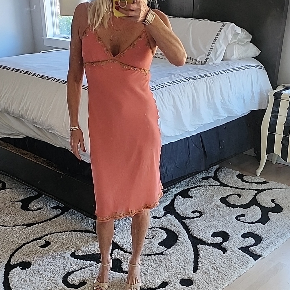 Banana Republic Peach Midi Dress